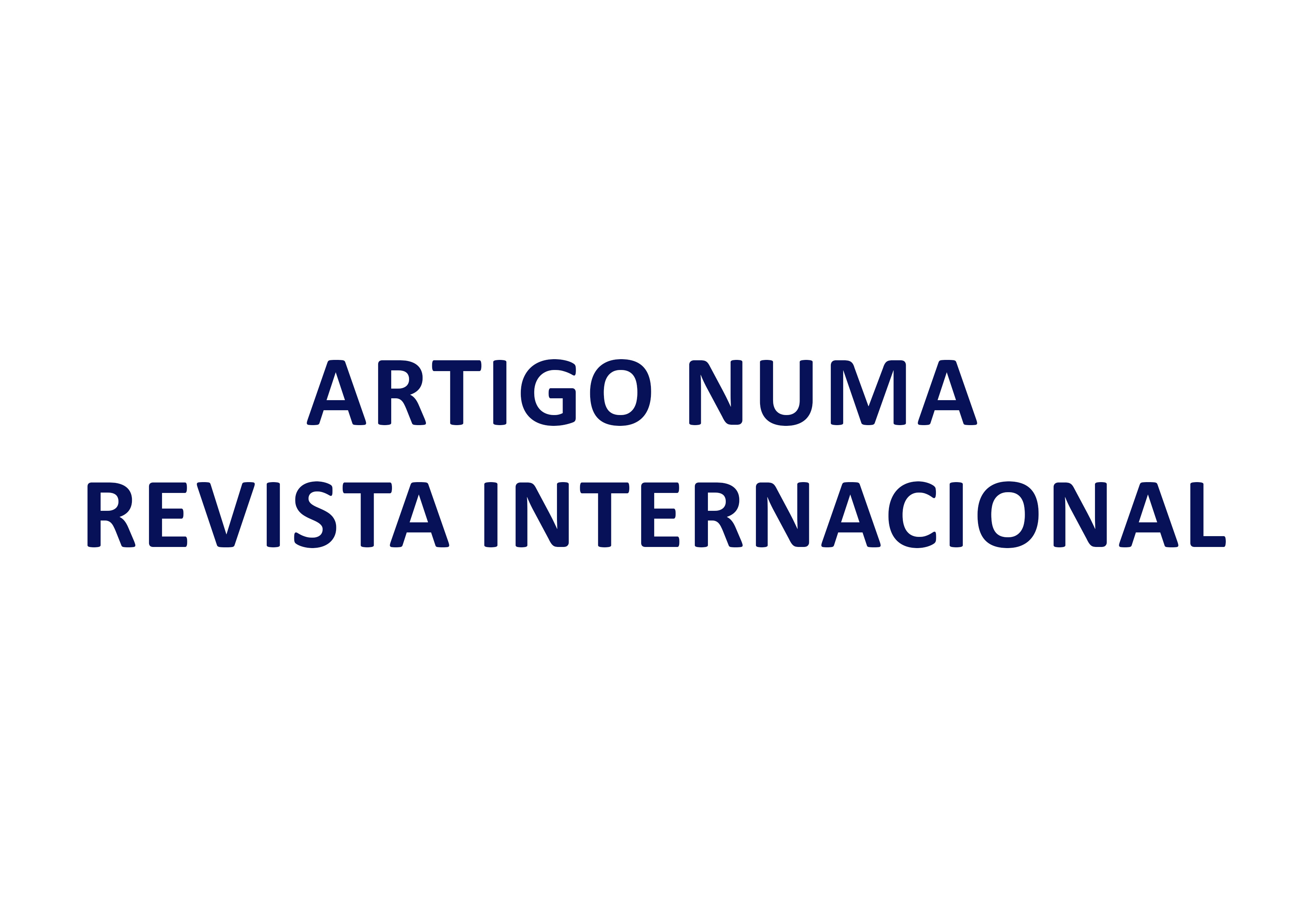 Artigo numa Revista Internacional (ARI)